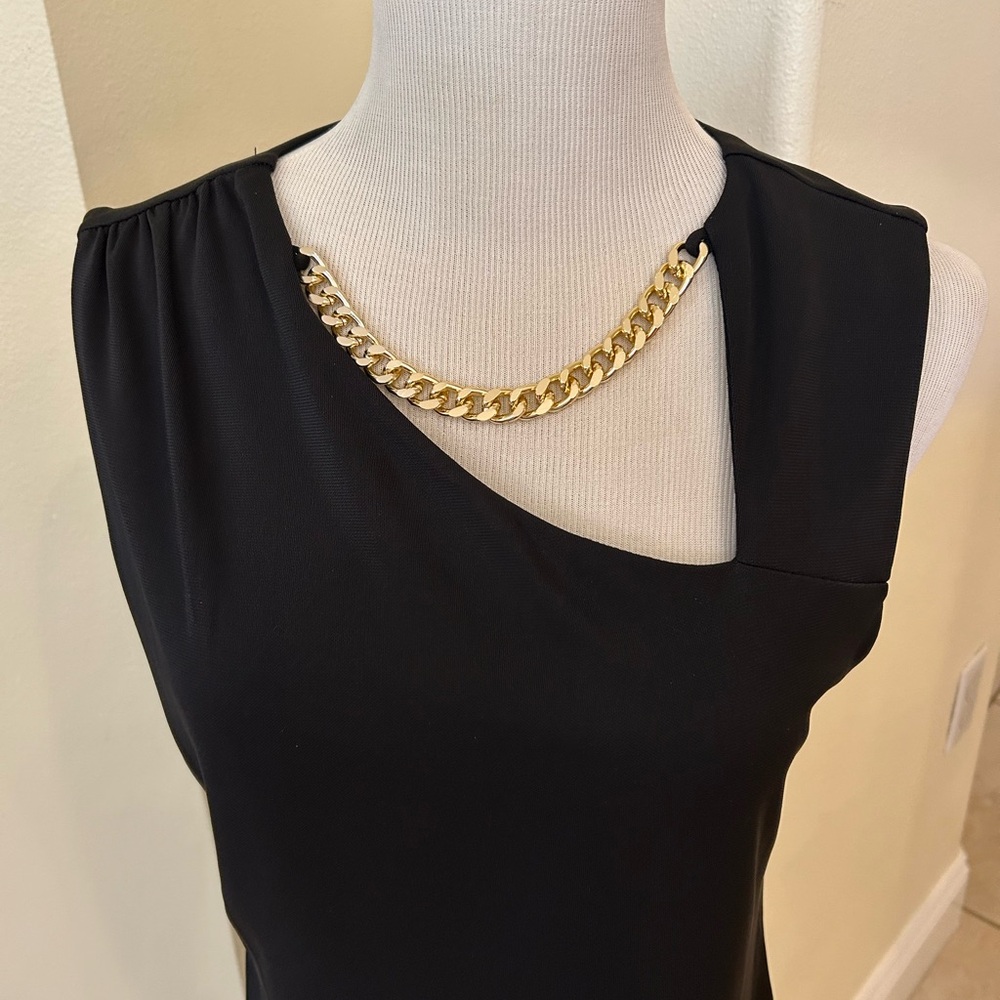 INC International Concepts Black Chain Detail Tank Top - Picture 2 of 10